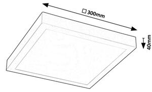 Rabalux 71076 - LED Prisadený panel DAMEK LED/18W/230V 4000K 30x30 cm