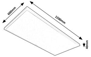 Rabalux 71079 - LED Prisadený panel DAMEK LED/80W/230V 4000K 120x60 cm
