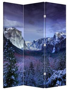 Paraván - Zimné horské krajiny (126x170 cm)