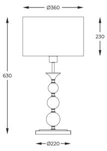 Zuma Line RLT93163-1GW - Stolná lampa REA 1xE27/60W/230V biela