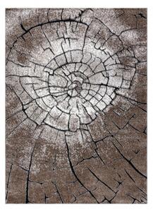 Moderný koberec COZY 8875 Wood, kmeň stromu, hnedý
