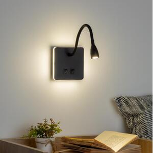Brilagi - LED Flexibilná nástenná lampa MAYA Double LED/4W/230V + LED/3W čierna