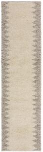 Flair Rugs , Ručne tkaný behúň Minerals Border Natural, 60x230, béžová, chodba / predsieň