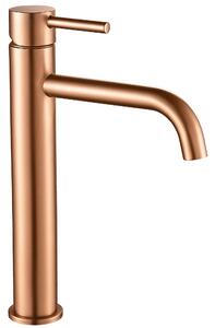Umývadlová batéria REA LUNGO - brúsené Copper, vysoká