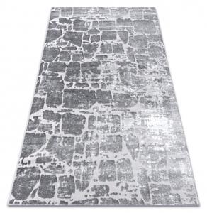 Moderný MEFE koberec 6184 Dlažba tehla, sivý