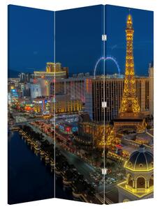 Paraván - Nočné Las Vegas (126x170 cm)