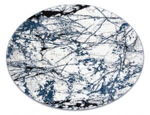 Moderný okrúhly koberec COZY 8871, Marble, Mramor, modrý