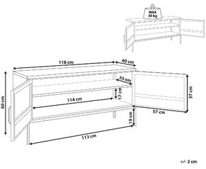 2-dverová skrinka čierna kovová oceľový rám kovová sieťovina police ochranné podložky nábytok do obývačky industriálny dizajn