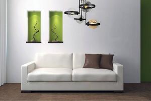 Light Home Stropné svietidlo RIO RING, 4x sklenené tienidlo (mix 3 farieb), (výber z 3 farieb uchytenia)