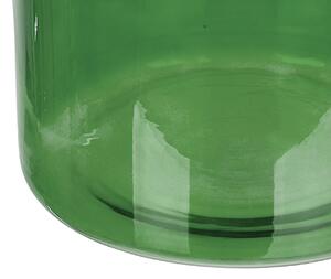 Váza na kvety zelená sklenená 45 cm ručne vyrobená dekoratívny doplnok moderný dizajn