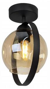 Light Home Stropné svietidlo RIO RING, 1x medové sklenené tienidlo