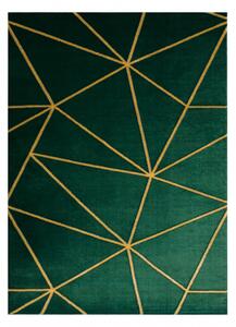 Koberec EMERALD exkluzívny 1013 glamour, geometrický zeleno / zlatý