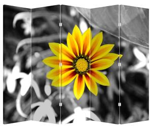 Paraván - Žltá kvetina (210x170 cm)