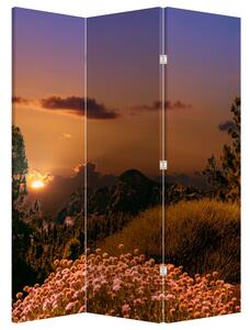 Paraván - Príroda so západom slnka (126x170 cm)