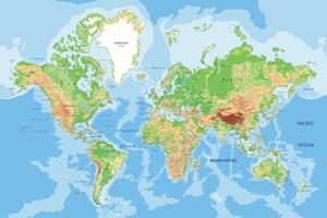 Obraz na korku klasická mapa sveta
