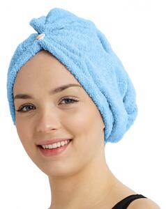 Rýchloschnúci froté turban na vlasy modrá