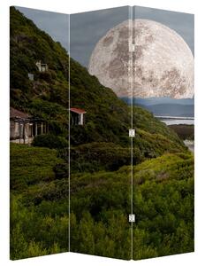 Paraván - Krajina s mesiacom (126x170 cm)