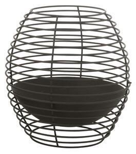 Čierno-hnedé železné okrúhle ohnisko Tippo - Ø 60*60 cm - J-Line by Jolipa