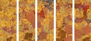 5-dielny obraz abstrakcia v štýle G. Klimta