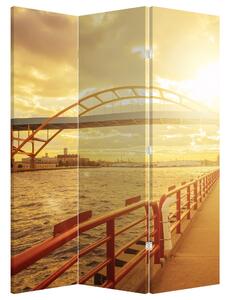 Paraván - Most sa západom slnka (135x180 cm)