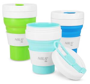 NC4103 MODRÝ SILIKÓNOVÝ SKLADACÍ HRNČEK 475 ml NILS CAMP