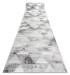 Behúň LIRA E1627 Trojuholníkový vzor, glamour - sivý