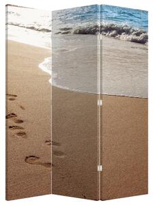 Paraván - Stopy v piesku a more (126x170 cm)