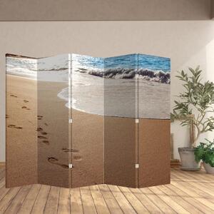 Paraván - Stopy v piesku a mora (225x180 cm)