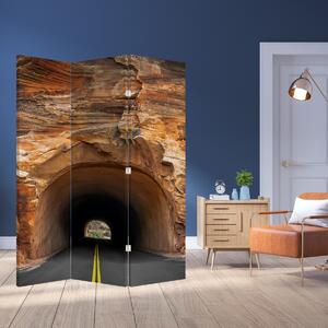 Paraván - Tunel v skale (126x170 cm)