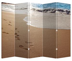 Paraván - Stopy v piesku a mora (225x180 cm)