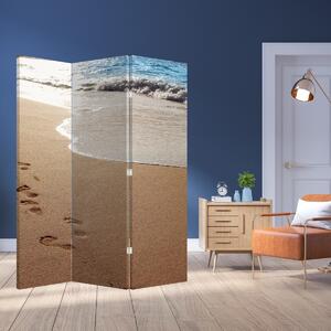 Paraván - Stopy v piesku a mora (135x180 cm)