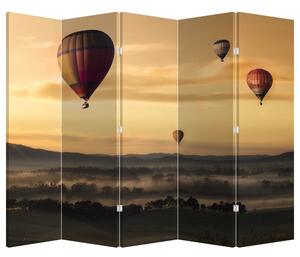 Paraván - Lietajúce balóny (210x170 cm)