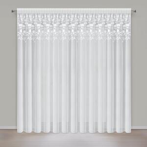 Dekorstudio Vyšívaná záclona ROSIE s riasiacou páskou 350x270cm - biela