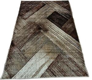 HU Hnedý moderný koberec Villa 836 s geometrickým vzorom Rozmer: 60x100 cm