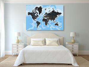 Obraz na korku moderná mapa sveta