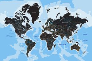 Obraz na korku moderná mapa sveta