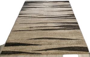 HU Béžovo-čierny pruhovaný koberec Rio 160-Cream-Cream Rozmer: 60x100 cm