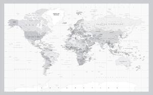 Obraz na korku klasická čiernobiela mapa so šedým okrajom