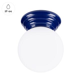 Stropné svietidlo Zori, 1x biele sklenené tienidlo, bl