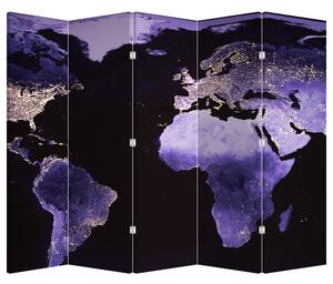Paraván - Zem z vesmíru (210x170 cm)