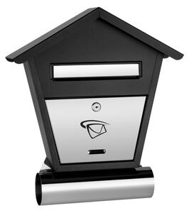 Poštová schránka domček LUX4 - čierno-biela