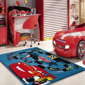 Modrý koberec do detskej izby McQueen Modrá Šírka: 200 cm | Dĺžka: 290 cm