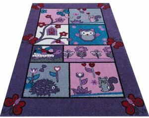 Fialový koberec do detskej izby Fialová Šírka: 100 cm | Dĺžka: 200 cm
