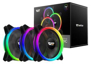 Sada počítačových ventilátorov ARGB Darkflash DR12 Pro 3v1 120x120 (čierna)