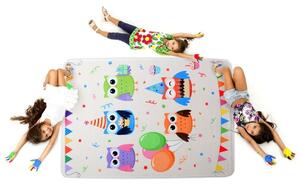 Svetlý detský koberec s obrázkami 120 x 170 cm Béžová