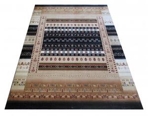 Kvalitný koberec v béžovej farbe s modrými ornamentami Šírka: 160 cm | Dĺžka: 220 cm
