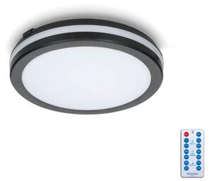 Kobi LED Kúpeľňové stropné svietidlo so senzorom LED/12W/230V pr. 20 cm čierna + DO KB0346 + záruka 3 roky zadarmo