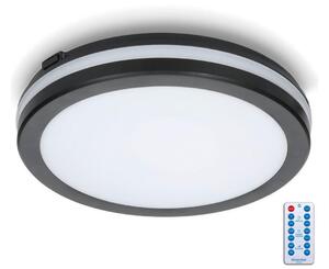 Kobi LED Kúpeľňové stropné svietidlo so senzorom LED/18W/230V pr. 30 cm čierna + DO KB0348 + záruka 3 roky zadarmo