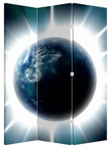 Paraván - Ožiarená planéta (126x170 cm)