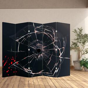 Paraván - Abstrakcia rozbité sklo (210x170 cm)